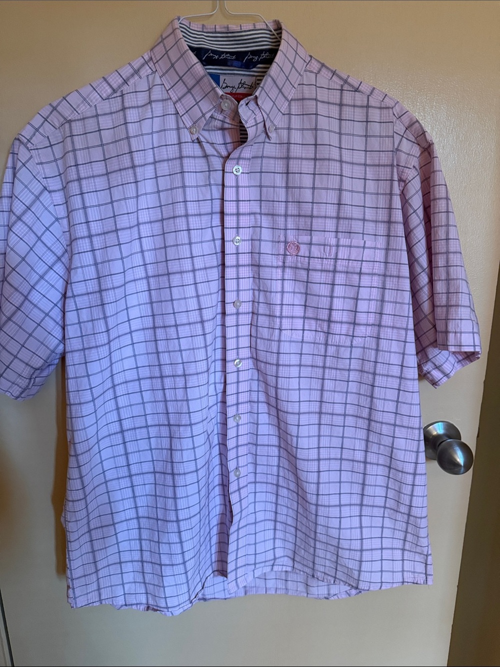 Vintage Wrangler George Strait Collection Pink Short Sleeve Button-Down Shirt